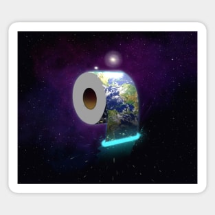 Toilet Roll Paper Earth Sticker